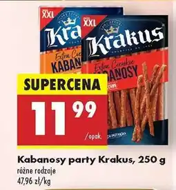 Biedronka Kabanosy party Krakus 250 g oferta
