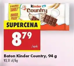 Biedronka Baton Kinder Country, 94 g oferta