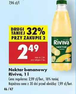 Biedronka Nektar bananowy Riviva, 1 l oferta