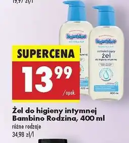 Biedronka Żel do higieny intymnej Bambino Rodzina, 400 ml oferta