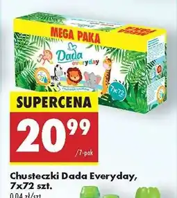 Biedronka Chusteczki Dada Everyday 7x72 szt oferta