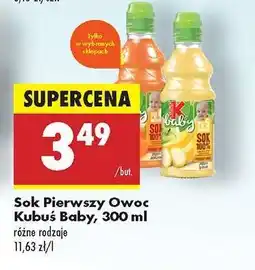 Biedronka Sok Pierwszy Owoc Kubuś Baby, 300 ml oferta