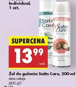 Biedronka Żel do golenia Satin Care, 200 ml oferta