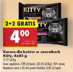 Biedronka Karma dla kotów w saszetkach Kitty, 4x85 g oferta