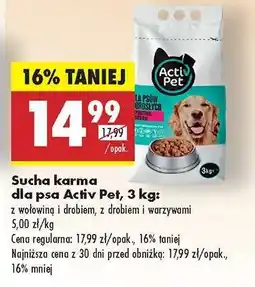 Biedronka Sucha karma dla psa Activ Pet 3 kg oferta