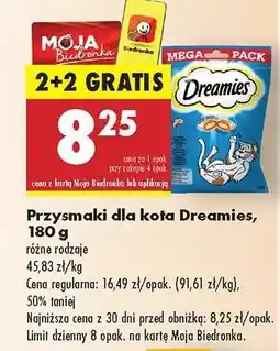 Biedronka Przysmaki dla kota Dreamies, 180 g oferta