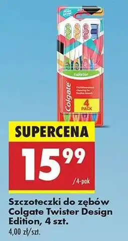 Biedronka Szczoteczki do zębów Colgate Twister Design Edition, 4 szt oferta