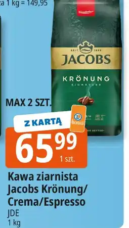 E.Leclerc Kawa ziarnista Jacobs Krönung/Crema/Espresso JDE oferta