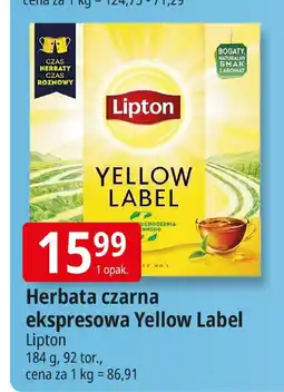 E.Leclerc Herbata czarna ekspresowa Yellow Label Lipton oferta