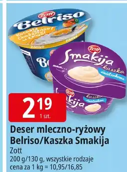 E.Leclerc Deser mleczno-ryżowy Belriso/Kaszka Smakija Zott oferta