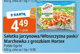 E.Leclerc Sałatka jarzynowa/włoszczyzna paski/marchewka z groszkiem Hortex oferta