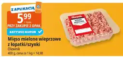 E.Leclerc Mięso mielone wieprzowe z łopatki/szynki Olewnik oferta
