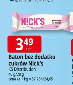 E.Leclerc Baton bez dodatku cukrów Nick's KS Distribution oferta