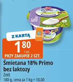 E.Leclerc Śmietana 18% Primo bez laktozy Zott oferta