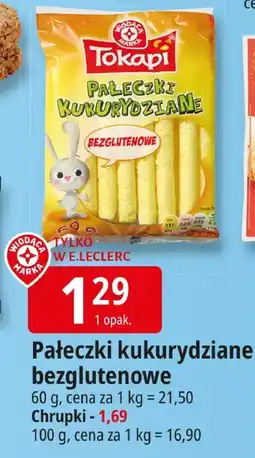 E.Leclerc Paluszki kukurydziane bezglutenowe Tokapi oferta