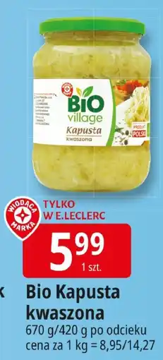 E.Leclerc Kapusta kiszona Bio Leclerc oferta