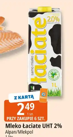 E.Leclerc Mleko łaciate UHT 2% Alpan/Mlekpol oferta