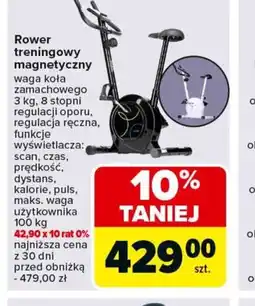 Carrefour Rower treningowy magnetyczny oferta