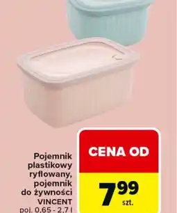Carrefour Pojemnik plastikowy ryflowany Vincent oferta