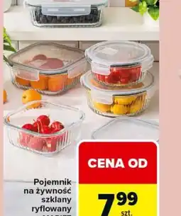 Carrefour Pojemnik na żywność szklany ryflowany Mariet oferta