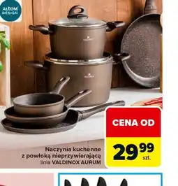Carrefour Naczynia kuchenne z powłoką nieprzywierającą linia Valdinox Aurum oferta