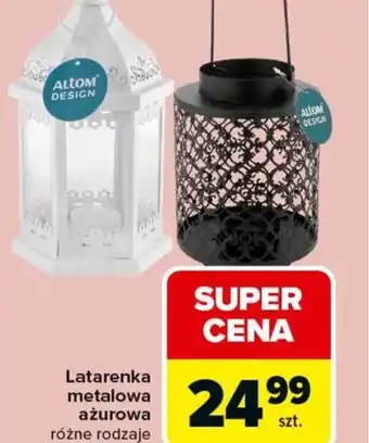Carrefour Latarenka metalowa ażurowa oferta