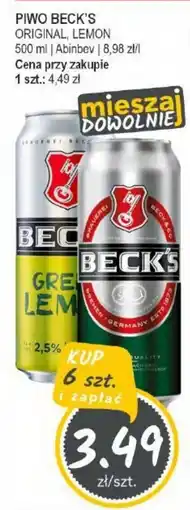 Słoneczko Piwo beck's abinbev oferta