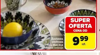 Carrefour Zastawa stołowa linia Malika oferta