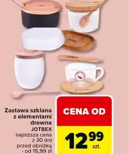 Carrefour Zestaw szklany z elementami drewna Jotbex oferta