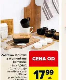 Carrefour Zestaw stołowy z elementami bambusa oferta