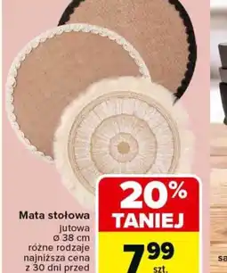 Carrefour Mata stołowa jutowa oferta