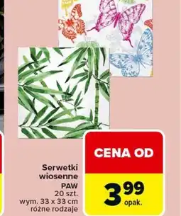 Carrefour Serwetki wiosenne PAW oferta