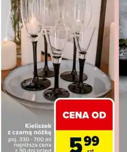 Carrefour Kieliszek z czarną nóżką oferta