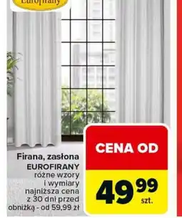 Carrefour Firana, zasłona Eurofirany oferta