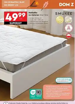 Biedronka Nakładka na materac 160 x 200 cm Smukee oferta