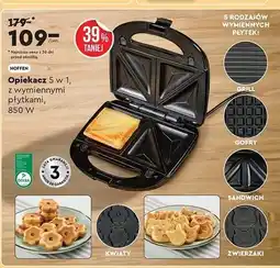Biedronka Opiekacz do kanapek 850 w Hoffen oferta