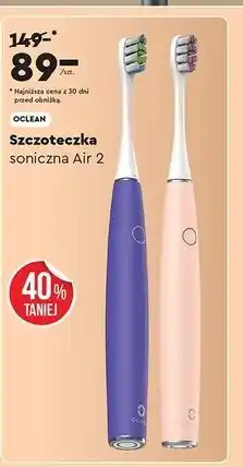 Biedronka Szczoteczka soniczna air 2 różowa Oclean oferta