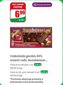 Dino Czekolada Nussbeisser gorzka 46% z orzechami laskowymi i rodzynkami oferta