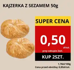 Supeco Bułka kajzerka z sezamem 50g Supeco oferta