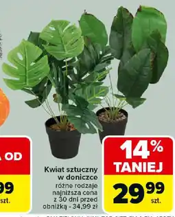 Carrefour Kwiat sztuczny w doniczce oferta
