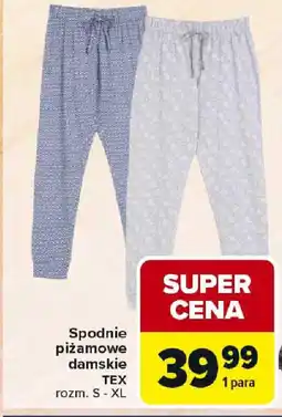 Carrefour Spodnie piżamowe damskie TEX oferta