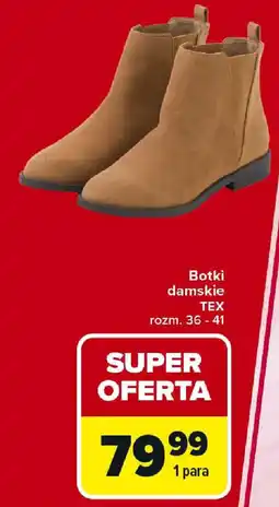 Carrefour Botki damskie TEX oferta