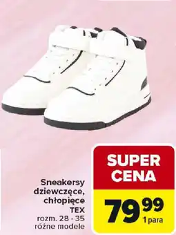 Carrefour Sneakersy dziewczęce, chłopięce TEX oferta