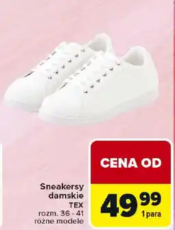 Carrefour Sneakersy damskie TEX oferta