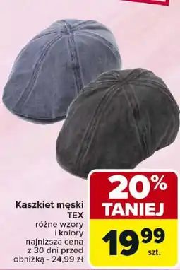 Carrefour Kaszkiet męski TEX oferta