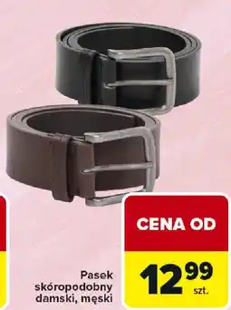 Carrefour Pasek skóropodobny damski, męski oferta