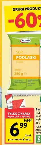 Intermarche Ser żółty Podlaski kostka Mlekpol oferta