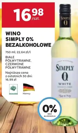 Stokrotka Wino półwytrawne Simply oferta