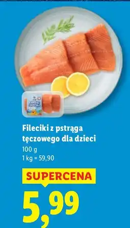 Lidl Fileciki z pstrąga tęczowego dla dzieci Lidl oferta