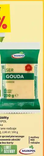 Intermarche Ser żółty Gouda kostka Mlekpol oferta